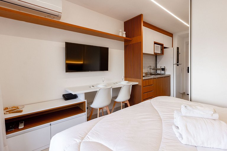 O encantador de Moema: Apto completo c/ cama queen