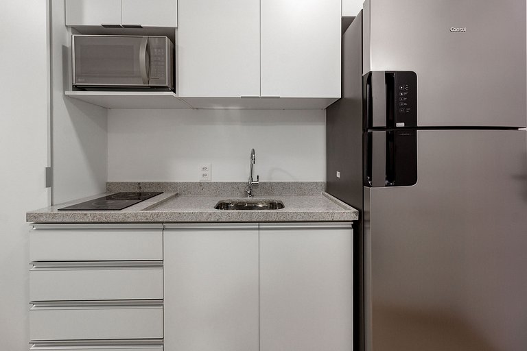 Conforto: Apto c/ cama queen em Moema