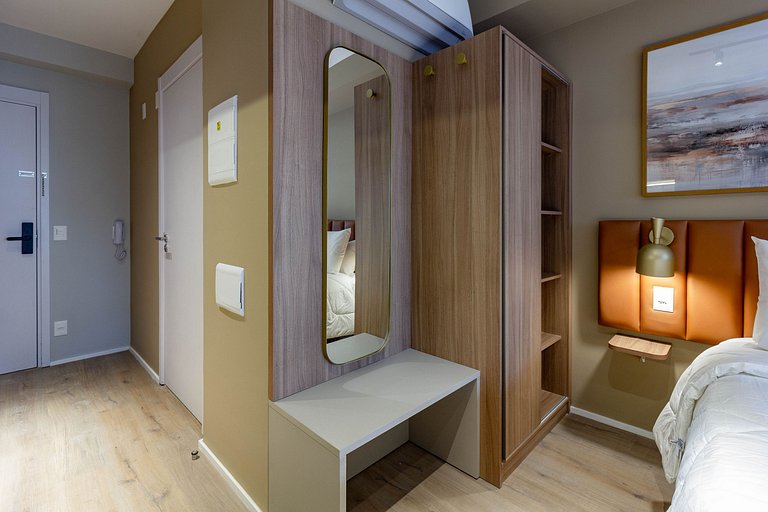 Charme e conforto: Apto c/ cama queen em Moema