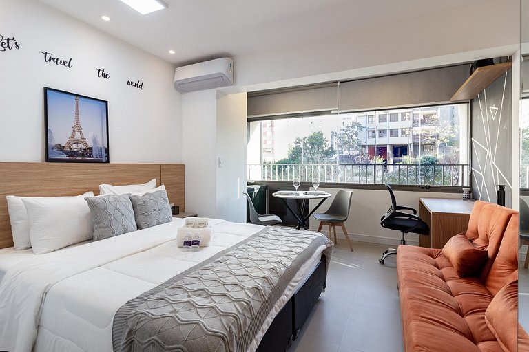 Conforto e luxo: Apt completo c/ cama queen e WIFI
