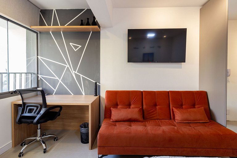 Conforto e luxo: Apt completo c/ cama queen e WIFI