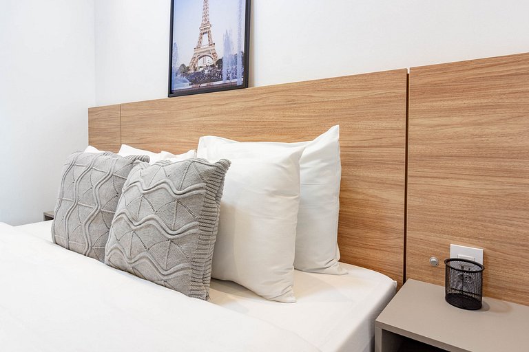 Conforto e luxo: Apt completo c/ cama queen e WIFI