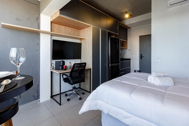 Conforto e aconchego: Apt completo c/ linda vista