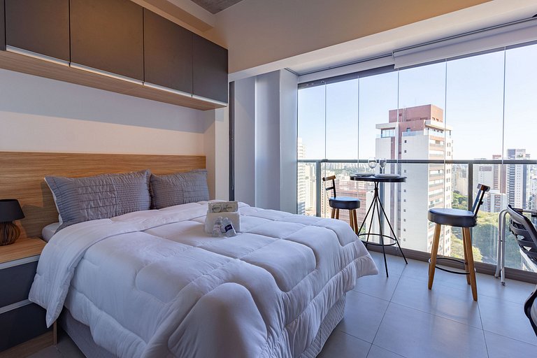 Conforto e aconchego: Apt completo c/ linda vista