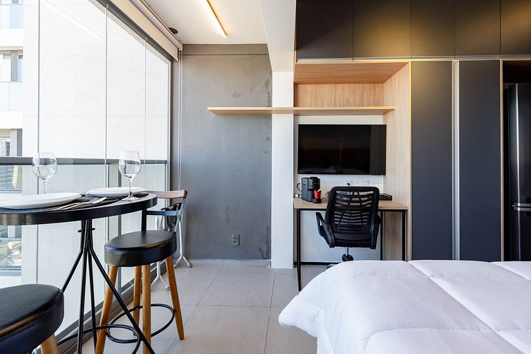 Conforto e aconchego: Apt completo c/ linda vista