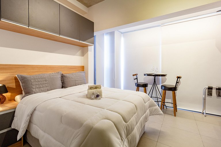 Conforto e aconchego: Apt completo c/ linda vista