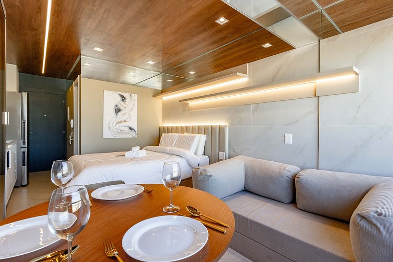 Espaço único: Apt luxuoso c/ cama queen em Moema