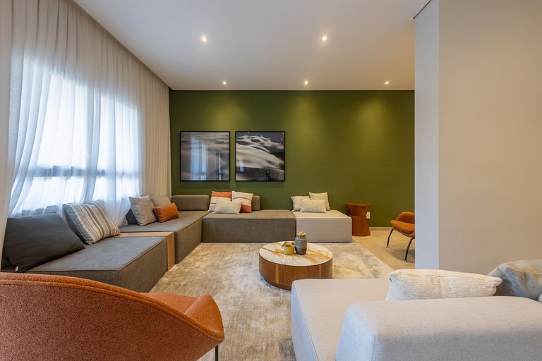 Luxo e charme: Seu apto completo em Moema