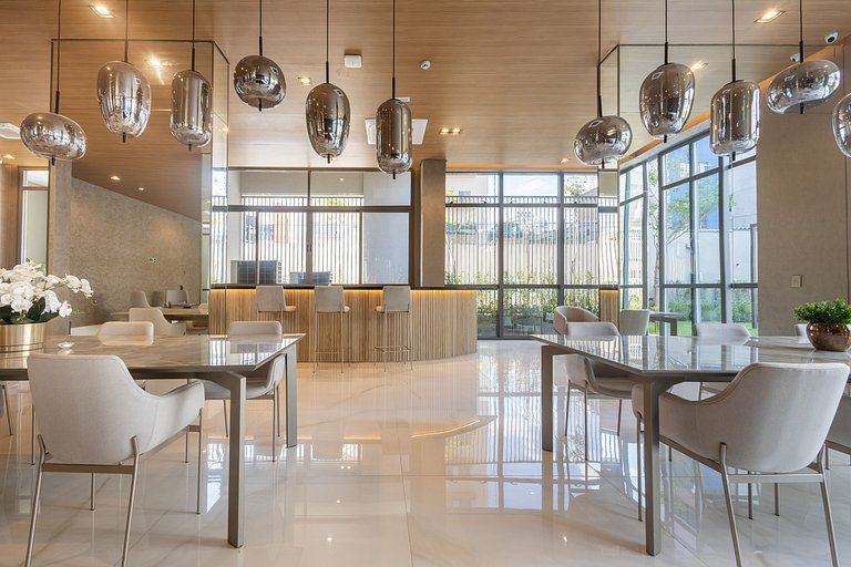 Elegância e conforto: Apt c/ cama queen em Moema