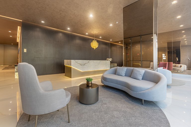 Studio charmoso com decoração moderna