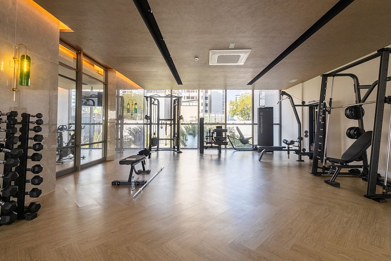 Apartamento com varanda e vista para São Paulo