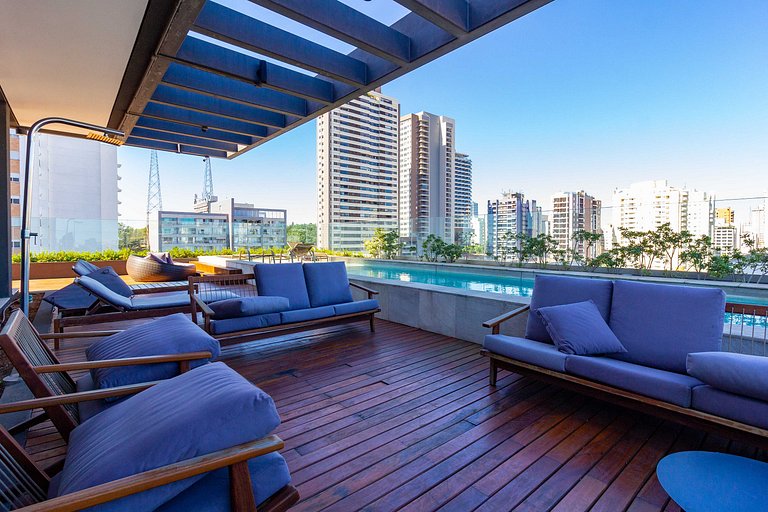 Luxo e conforto em Pinheiros com cama Queen
