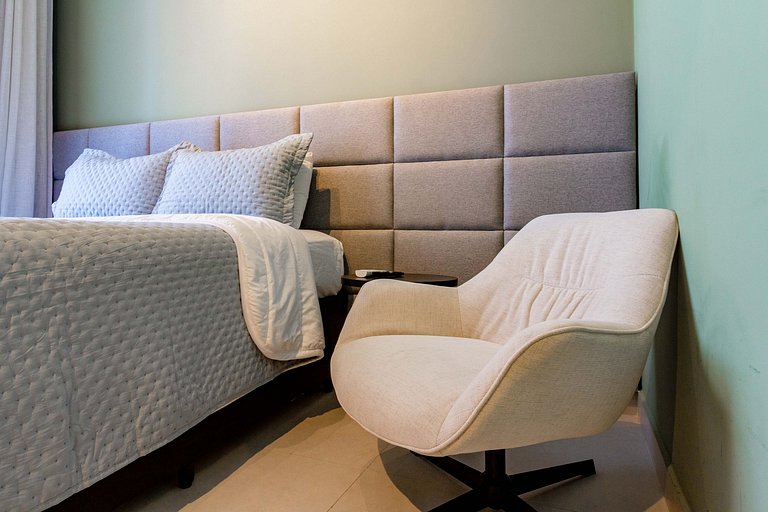 Luxo e conforto em Pinheiros com cama Queen