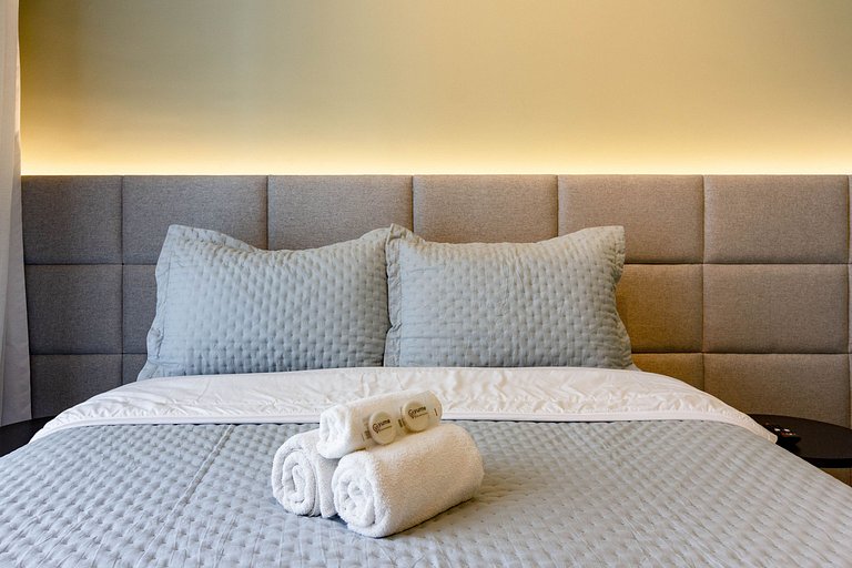 Luxo e conforto em Pinheiros com cama Queen