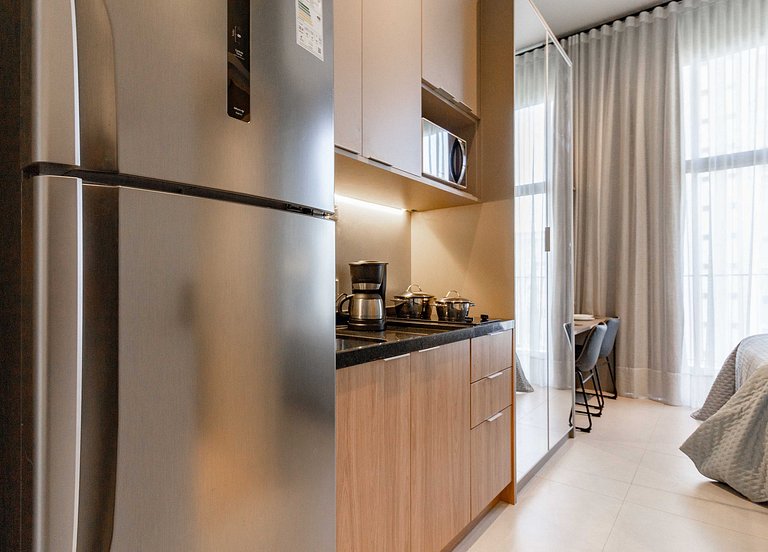 Luxo e conforto em Pinheiros com cama Queen