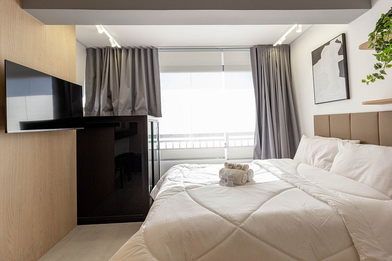 Apto encantador c/ cama confortável em Moema