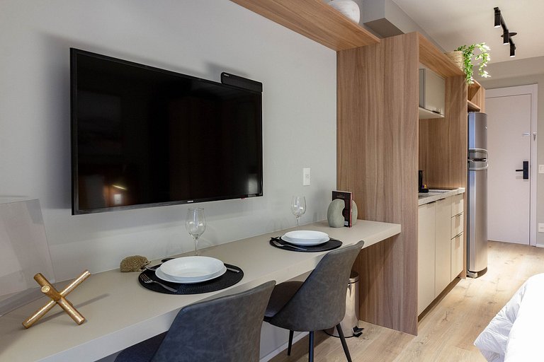 Luxo e conforto: Apto completo c/ cama queen