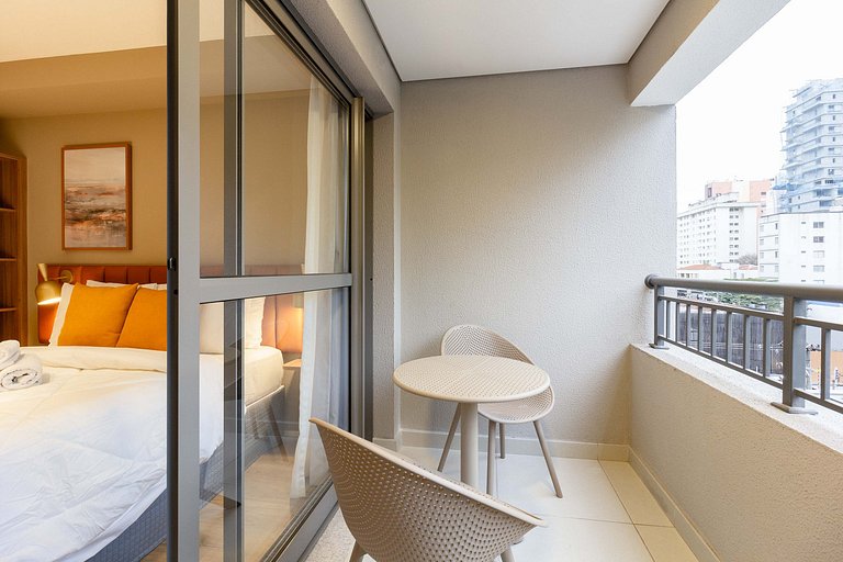 Luxo e conforto: Apto completo c/ cama queen