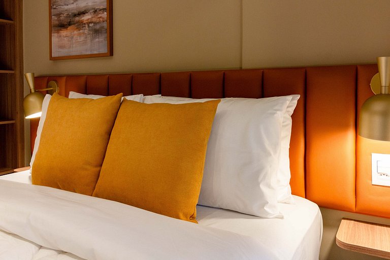 Luxo e conforto: Apto completo c/ cama queen