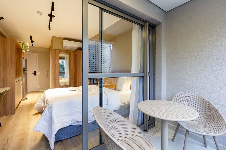 Luxo e conforto: Apto completo c/ cama queen
