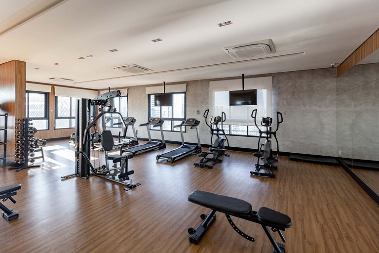 Studio Vila Olímpia c/ Piscina, Coworking e Wi‑Fi