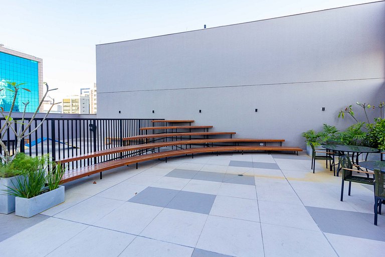 Studio Vila Olímpia c/ Piscina, Coworking e Wi‑Fi