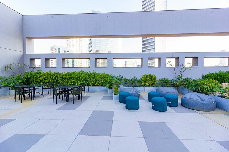 Studio Vila Olímpia c/ Piscina, Coworking e Wi‑Fi