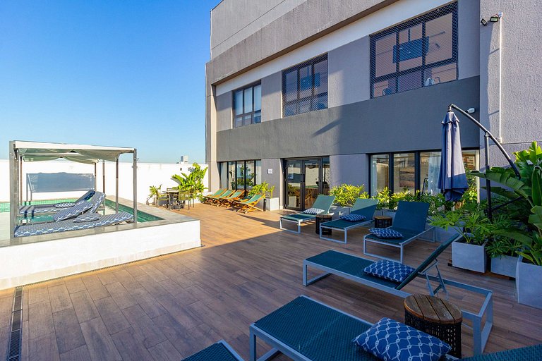 Studio Vila Olímpia c/ Piscina, Coworking e Wi‑Fi