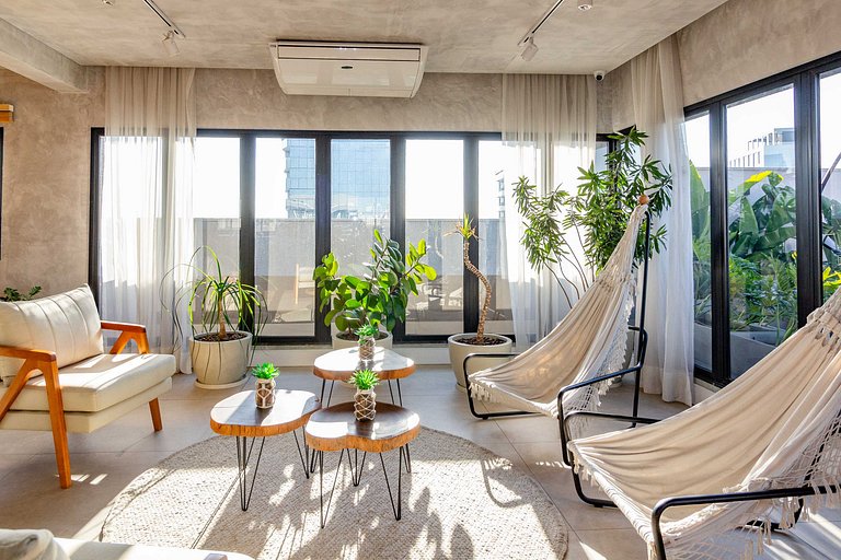 Studio Vila Olímpia c/ Piscina, Coworking e Wi‑Fi