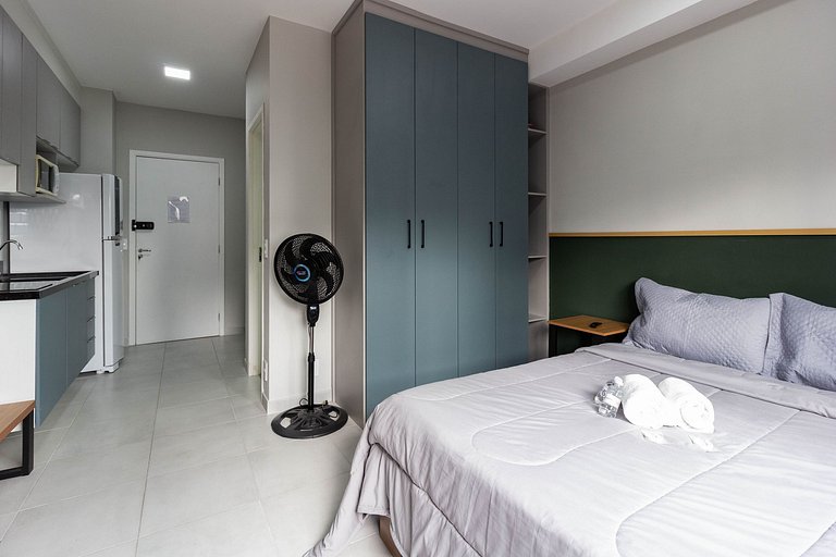 Studio Vila Olímpia c/ Piscina, Coworking e Wi‑Fi