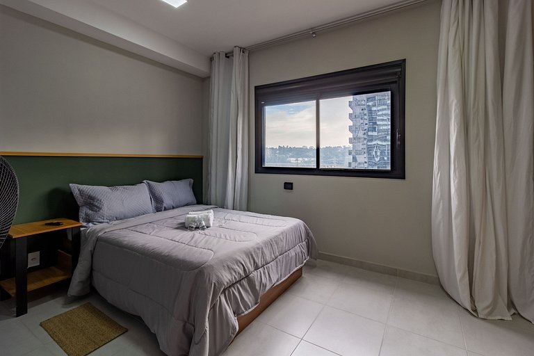 Studio Vila Olímpia c/ Piscina, Coworking e Wi‑Fi