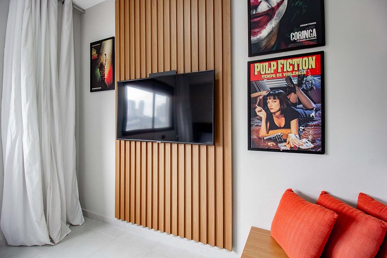 Studio Vila Olímpia c/ Piscina, Coworking e Wi‑Fi