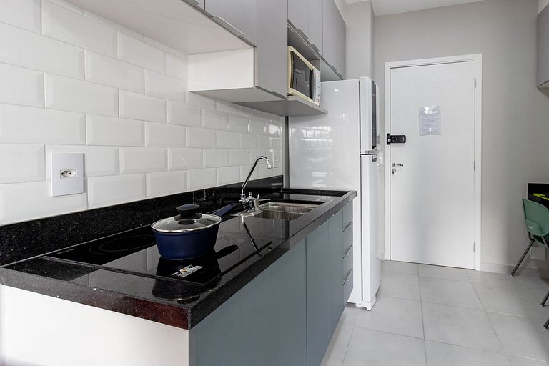 Studio Vila Olímpia c/ Piscina, Coworking e Wi‑Fi
