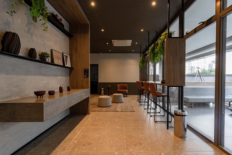 Conforto e elegância: Estúdio na Faria Lima