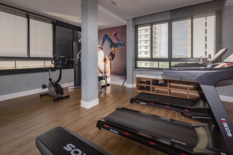 Apto 2 Quartos em Moema c/ Piscina e Coworking