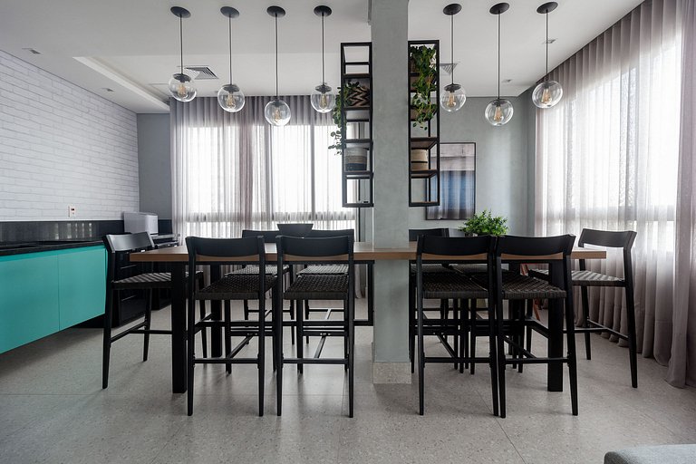 Apto 2 Quartos em Moema c/ Piscina e Coworking