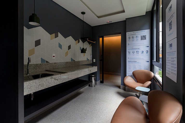 Apto 2 Quartos em Moema c/ Piscina e Coworking