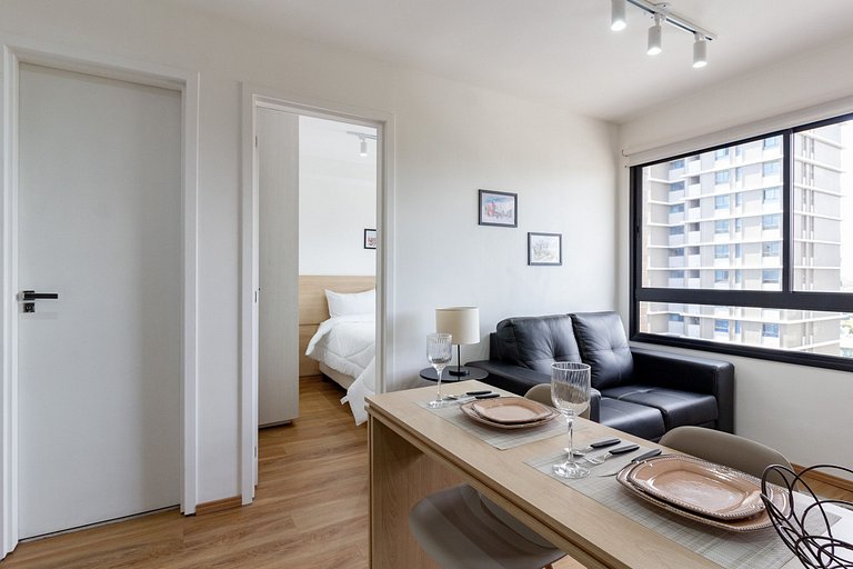 Apto 2 Quartos em Moema c/ Piscina e Coworking