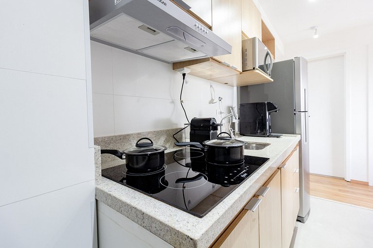 Apto 2 Quartos em Moema c/ Piscina e Coworking
