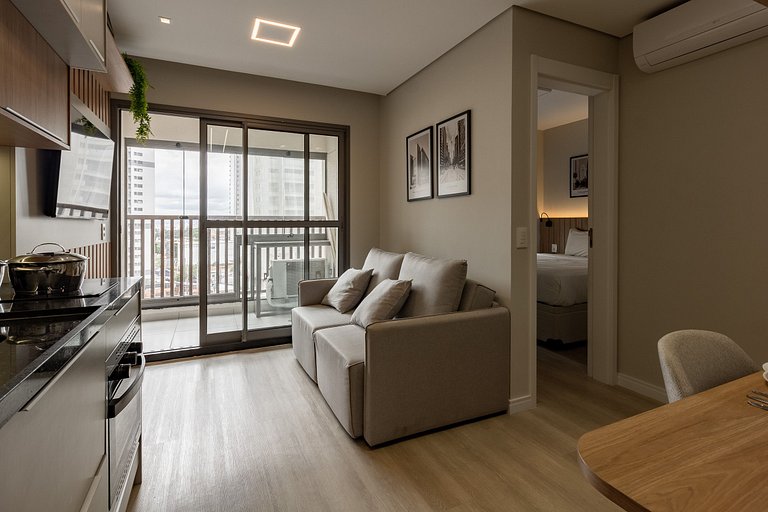 Apto completo c/ sistema de self check-in e WI-FI