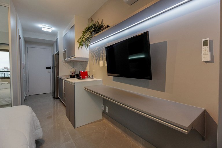 Apto completo em Moema c/ cama queen e WI-FI