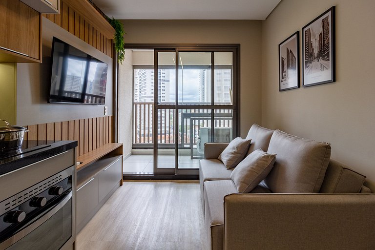 Apto completo c/ sistema de self check-in e WI-FI