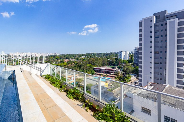 Studio Premium Brooklin c/ Ar-Condicionado e Piscina