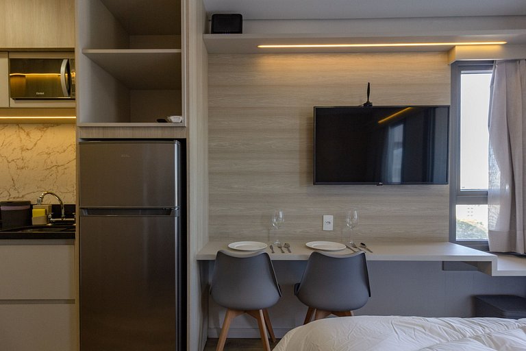 Conforto: Estúdio 1 min da estação Brooklin