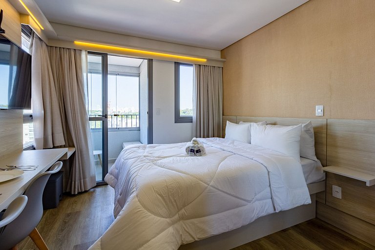 Conforto: Estúdio 1 min da estação Brooklin