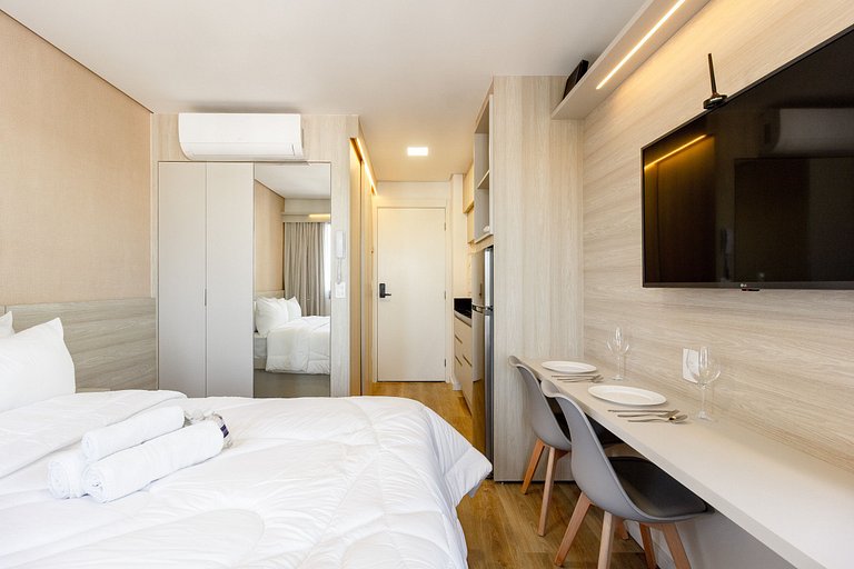 Conforto: Estúdio 1 min da estação Brooklin