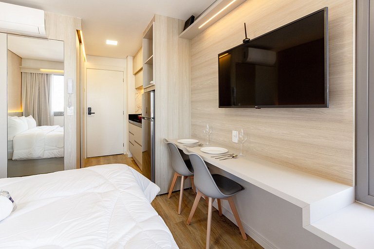 Conforto: Estúdio 1 min da estação Brooklin