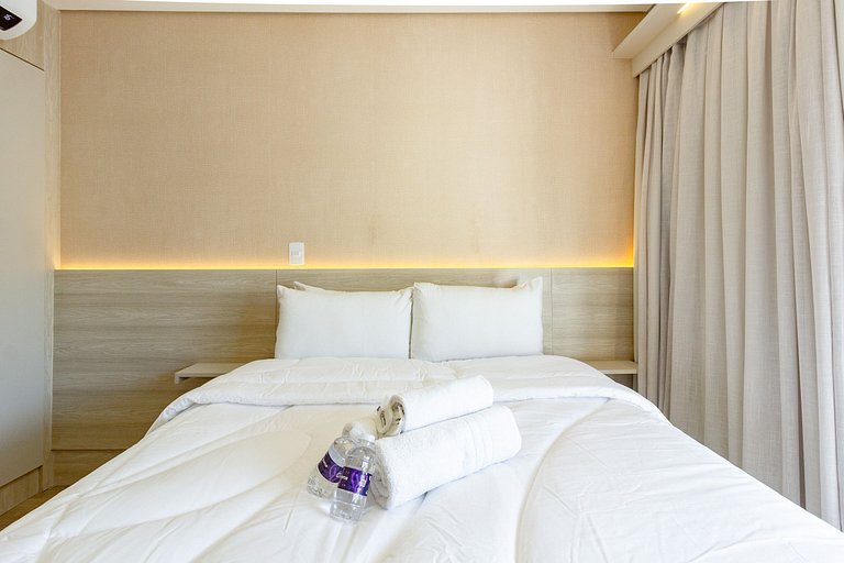 Estúdio de luxo | 1 min metrô Brooklin