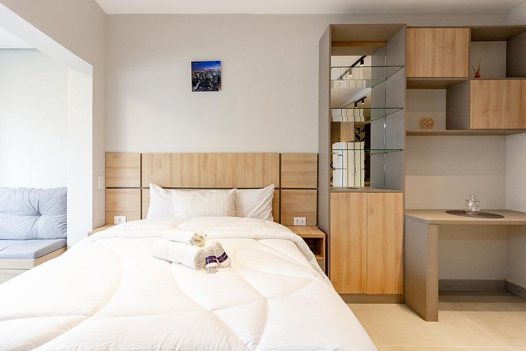 Studio Premium em Moema com Academia e Self Check-in