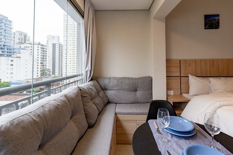 Studio Premium em Moema com Academia e Self Check-in